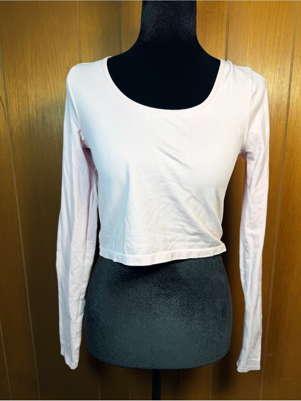 PacSun Contour Pink Seamless Cropped Long Sleeve Top Size S